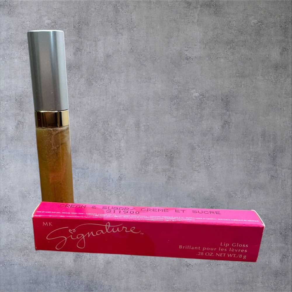 Mary‎ Kay MK Signature Lip Gloss Cream & Sugar 311900 .28oz New Shimmer Gold